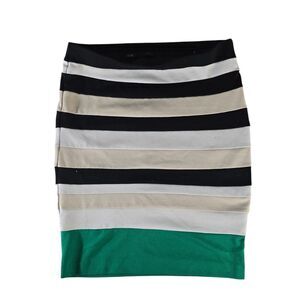 Maurices Black and White Mini Pencil Skirt Casual